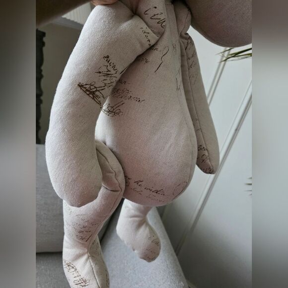 Ballard Designd Decorative Large Linen Blend Nursery Bear 26" - Picture 6 of 9